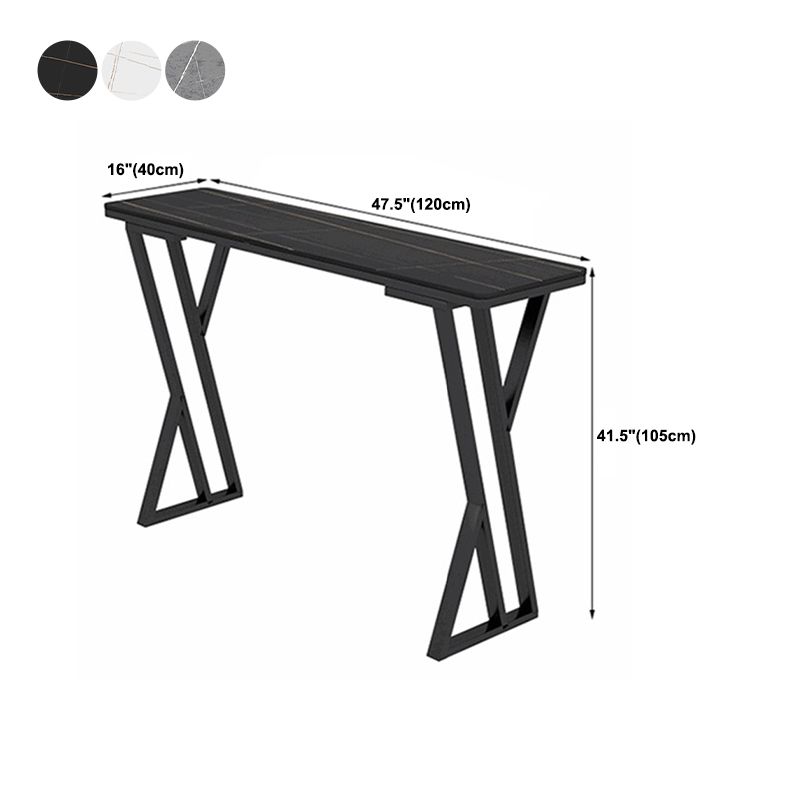 Industrial Stone Bar Wine Table Rectangle Coffee Shop Bar Height Cocktail Table