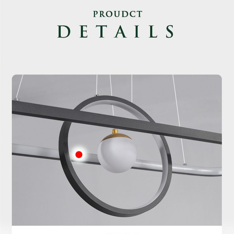 Contemporary Simplicity Ring Chandelier Pendant Light Acrylic Hanging Light Fixtures for Restaurant