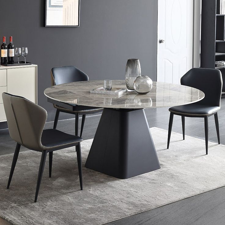 Modern 1/4/5/7 Pieces Dining Room Set Round Dining Room Table Set
