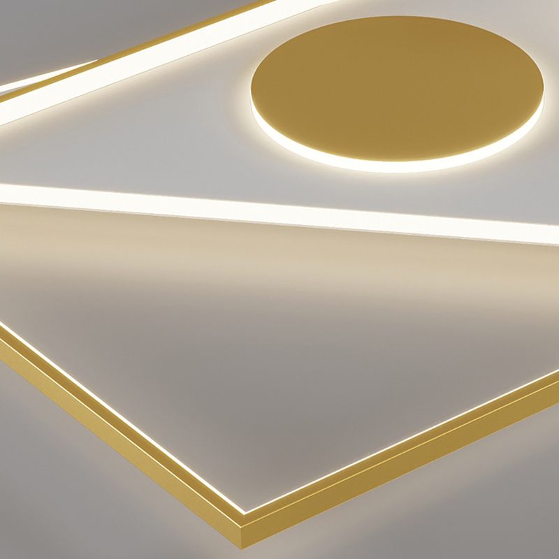 Modern Luxury Style Spherical Flush Mount Ceiling Light Fixtures Glass Flushmount Lighting in Gold Finish