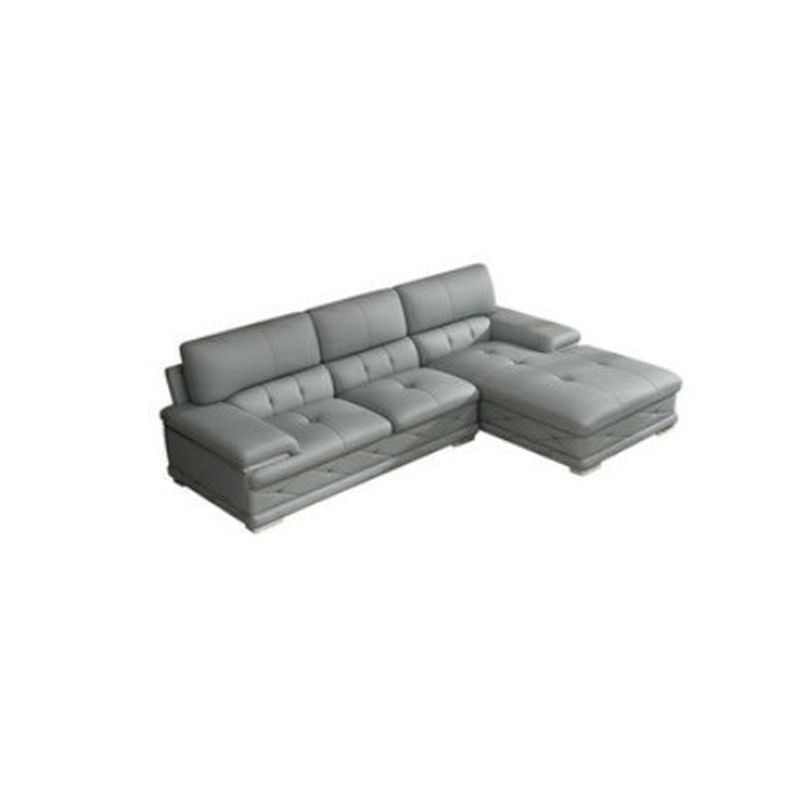 Upholstered Armrest Cushioned Back Sponge Padded Sofa Bed Grey/yellow Sofa