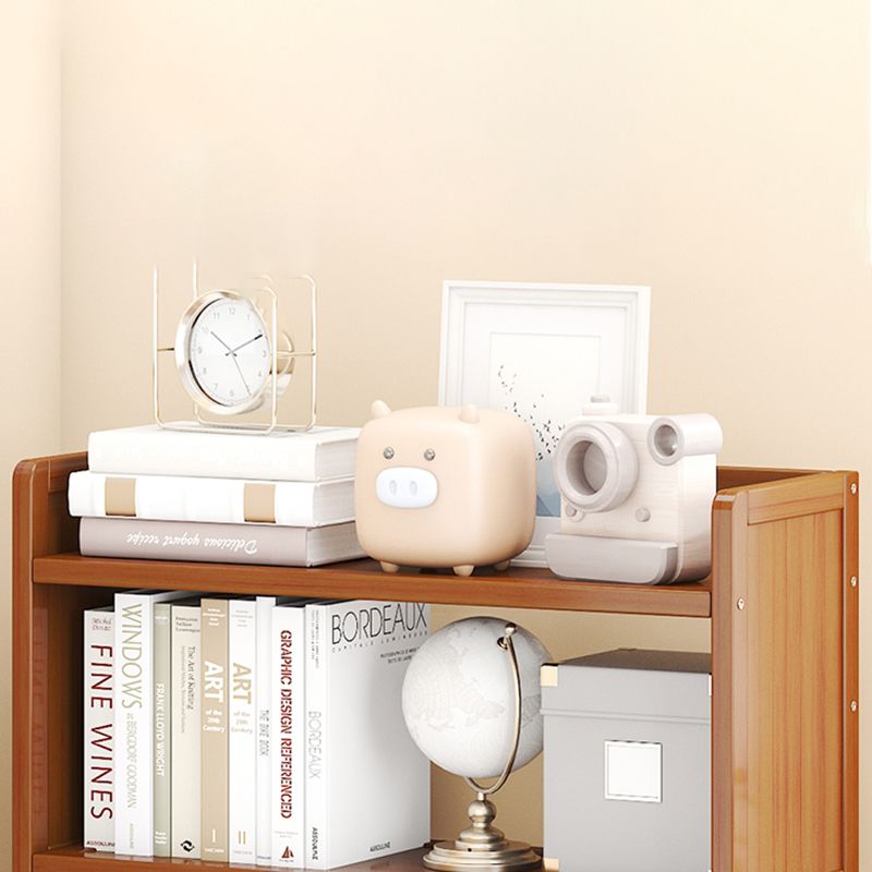 Standard Contemporary Shelf Bookcase Bamboo Open Bookcase for Office