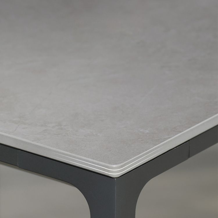 Modern Patio Dining Table Set 1/5/7 Pcs Stone Top Table with Upholstered Side Chairs