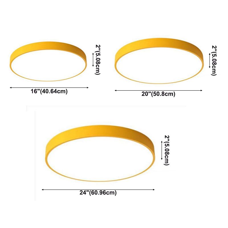 Modern Simple Macaroon LED Ceiling Lamp Acrylic 1 Light for Living Room Study