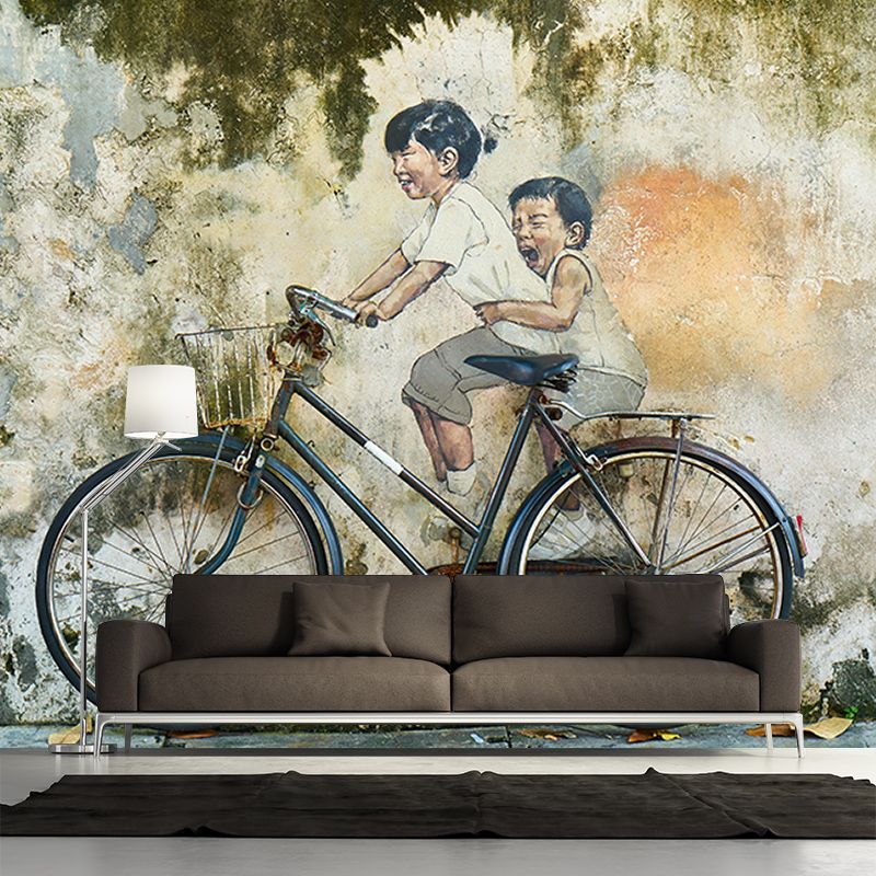 Stain Resistant Mural Classic Illustration Art Living Room Murals