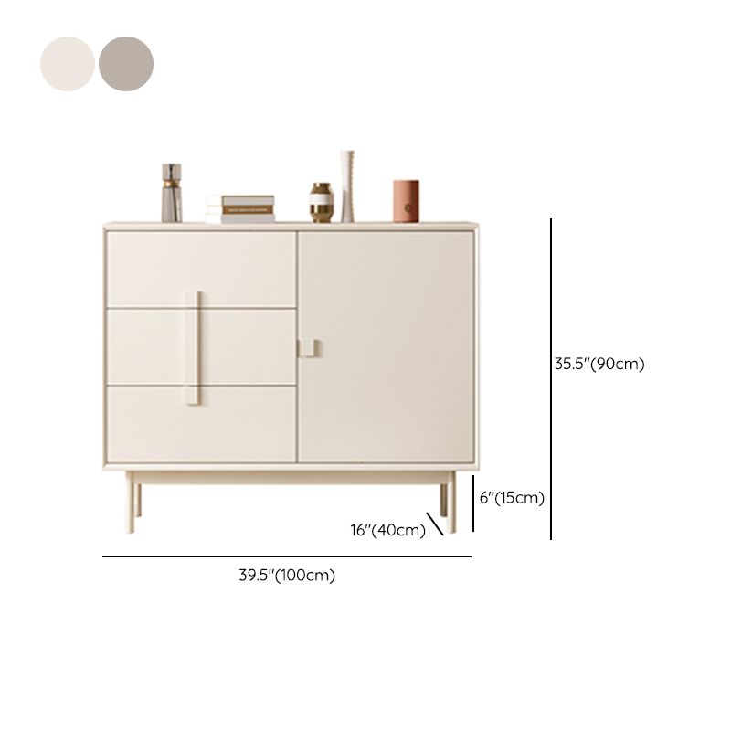Contemporary Sideboard Cabinet Birch Sideboard Table with Doors for Living Room
