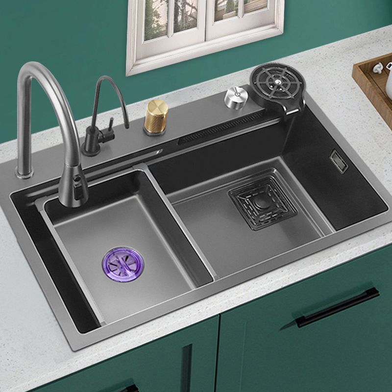 Modern Style Kitchen Sink Noise-cancelling Design Kitchen Double Sink