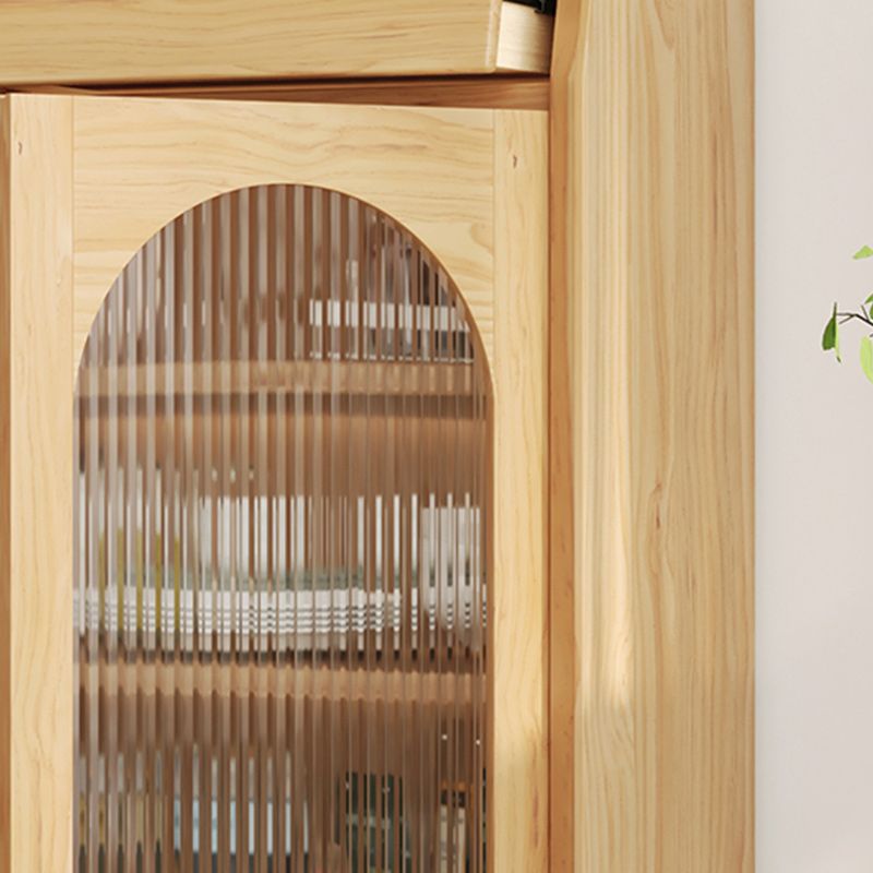 Modern Light Wood Dining Buffet Pine Wood Indoor Sideboard with Legs