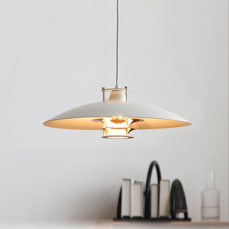 Pot Cover Shade Hanging Lighting Modern Style Metal 1 Pendant Light Pendante pour restaurant