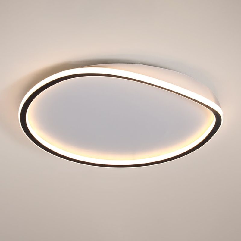 Schwarz-Weiß geometrische Deckenmontage Leuchte Moderne LED Metall bündig Deckenleuchte Licht