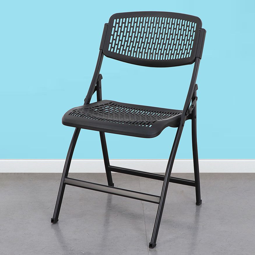 Chaise d'appoint contemporaine en métal, chaise d'appoint pliante sans bras à dossier ouvert, pour la maison