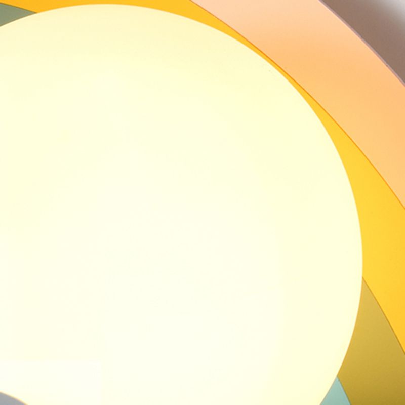 1-Licht-Glaswandbeleuchtung Kinderstil Ballform Wandmontage Leuchte in Weiß