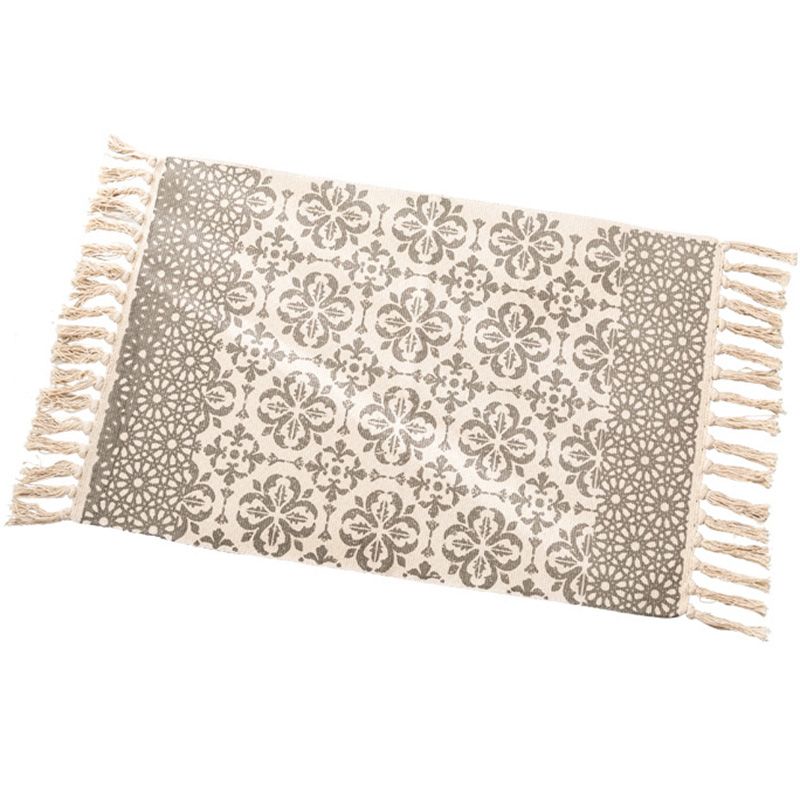 Rapis boho multi-couleurs Mélange de coton Southwestern Modèle Tapis à main le tapis lavable de machine à main avec gland pour la décoration