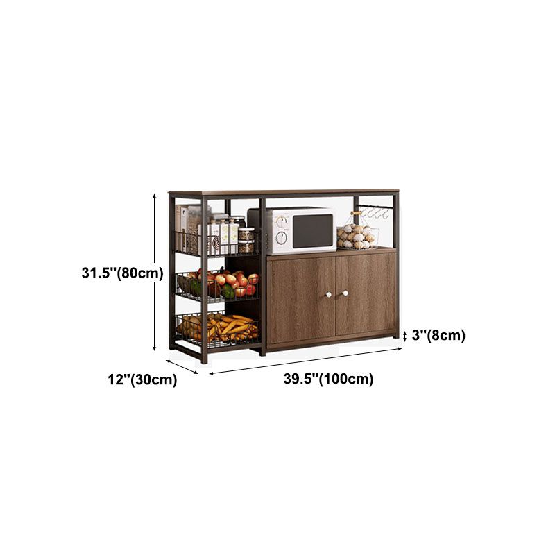 Modern Style Sideboard Metal Open Storage Sideboard for Kitchen Dining Room