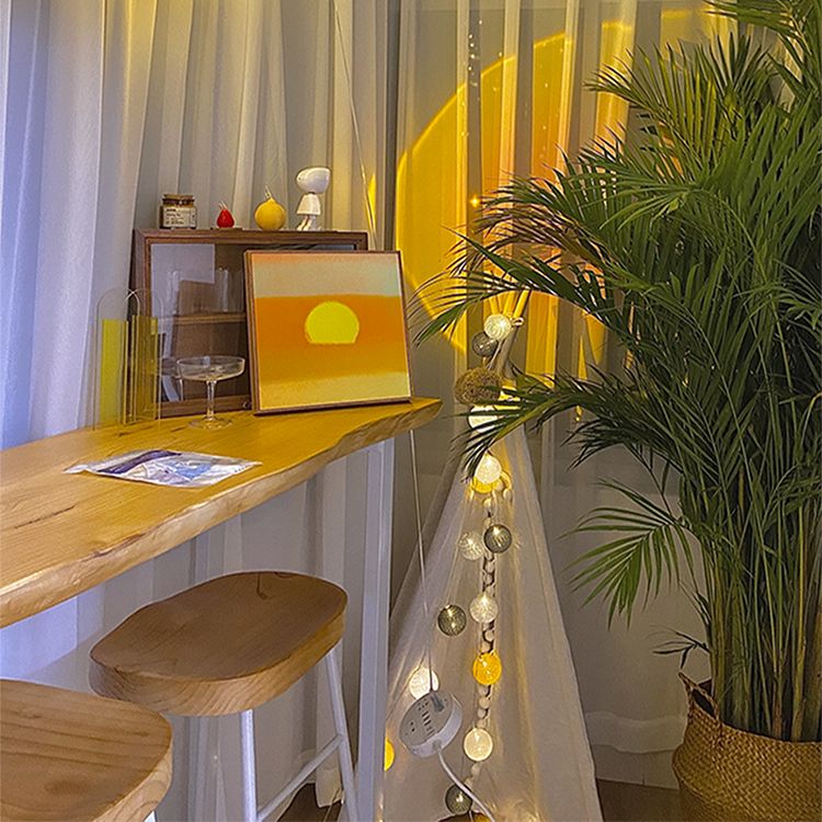 Modern Rectangular Pub Table Set 1/3 Pieces Wooden Counter Table with Backless Stools