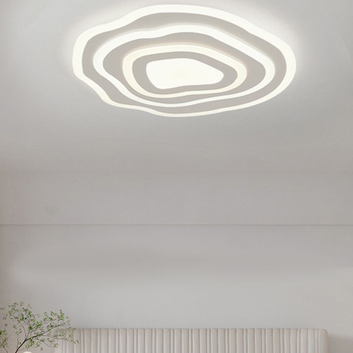 Modern Unique Shape Flush Mount Ceiling Fixture 4 Light Flush Ceiling Light