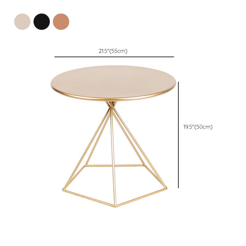 Metal Round Coffee Table Dia 21.65" inch Frame Cocktail Table