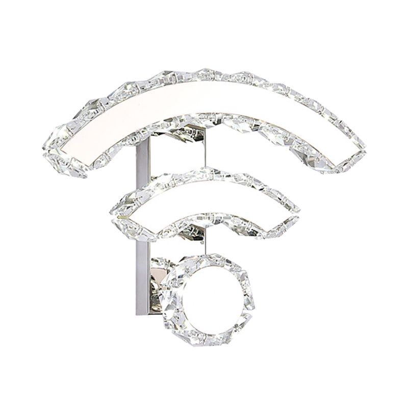 WiFi Wall Mounted Light Modernism K9 Crystal Led Black Wall Sconce Lighting in warm/wit licht