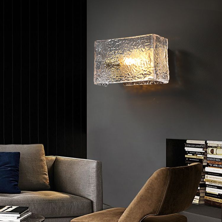 1-Light Contemporary Sconce Light Fixtures Glass Wall Lamp Sconce for Bedroom