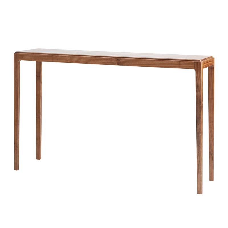 Mid-Century Modern Pine Console Sofa Table Rectangle End Table with 4 Legs for Hall