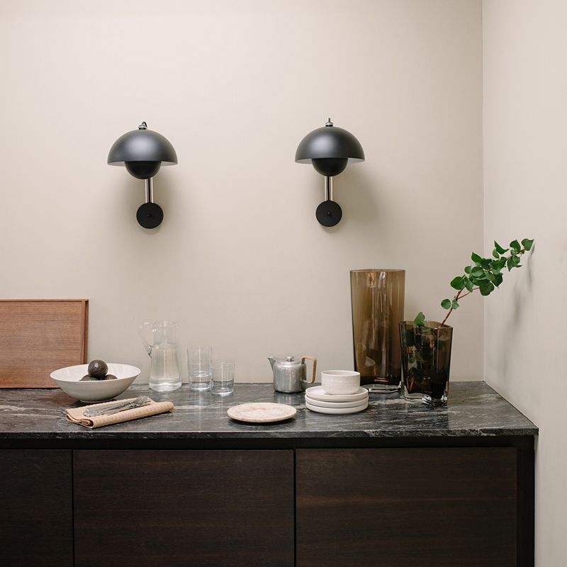 Steel Nordic Wall Lamp Dome Shade Wall Lighting Fixture in 4 Colors