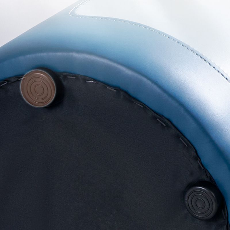 Modern Cylinder Shape Pouf Chair Contrast Color PU Leather Water Resistant Boucle Pouf