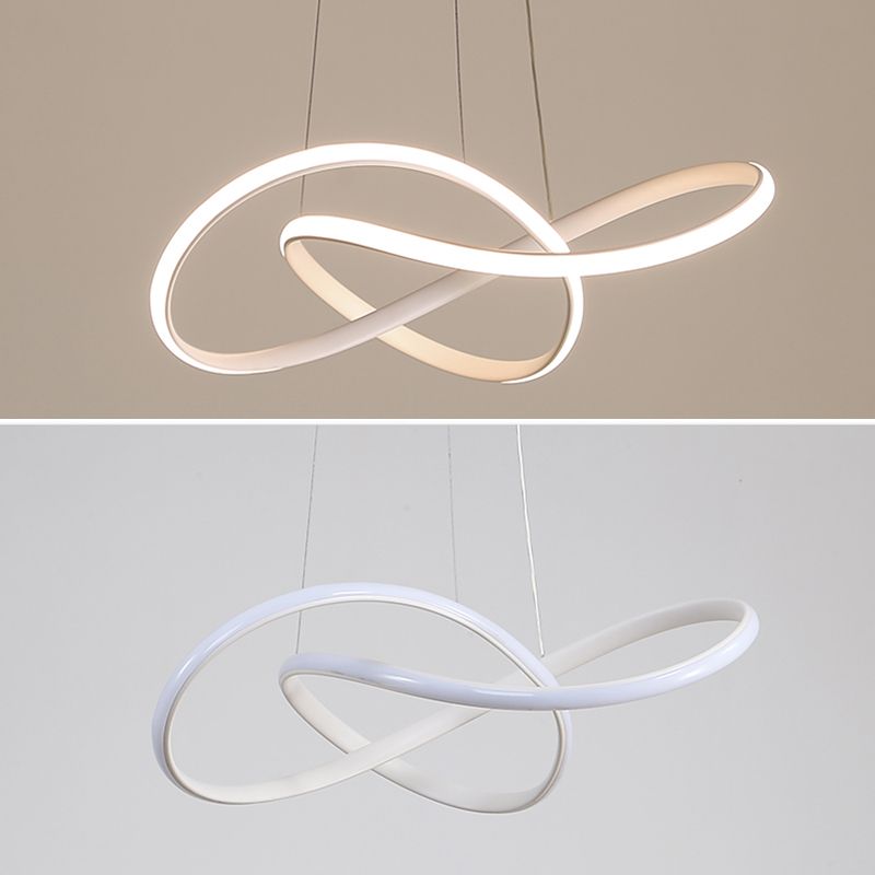 Modern Dining Room Lighting Twisted Turned Lighting Fishersts con ombra acrilica