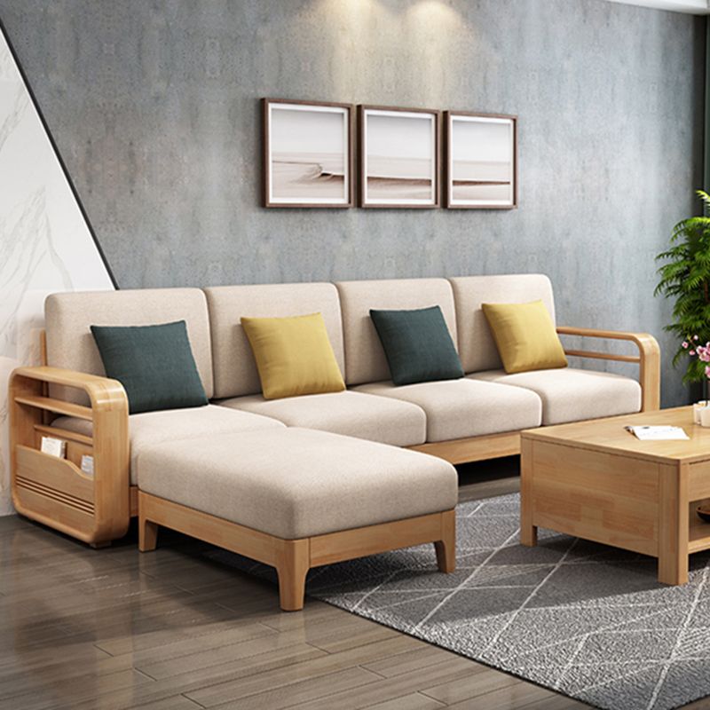 Contemporary Sectional Sofa Fabric Reversible Storage Sectionals