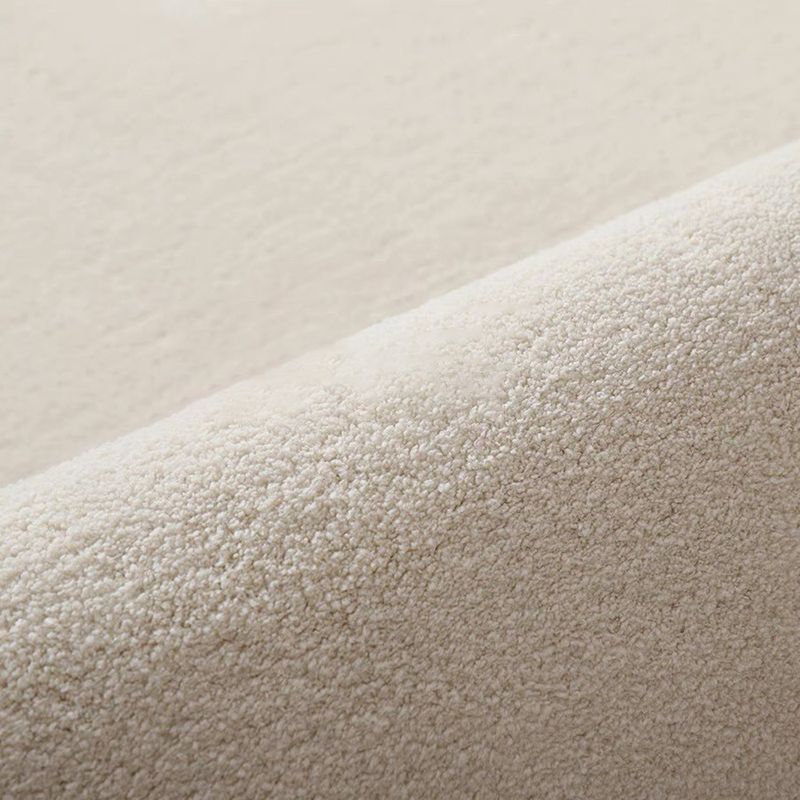 Villus Solid Color Rug Living Room Rectangle Shape Carpet Polyester Washable Area Rug