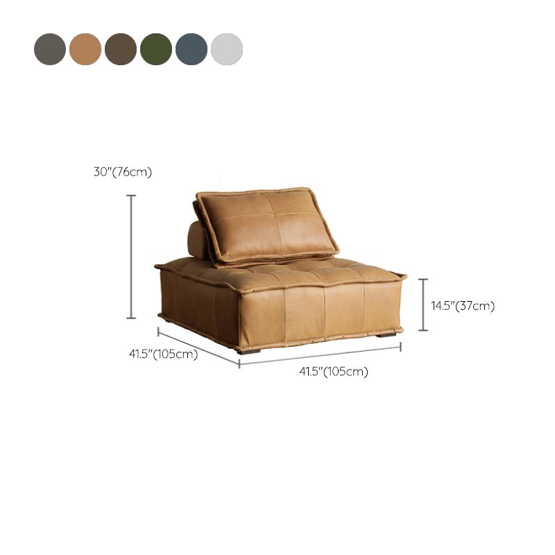 29.92" High Cushions Sofa Mid Century Modern Armless Sofa with Pillows