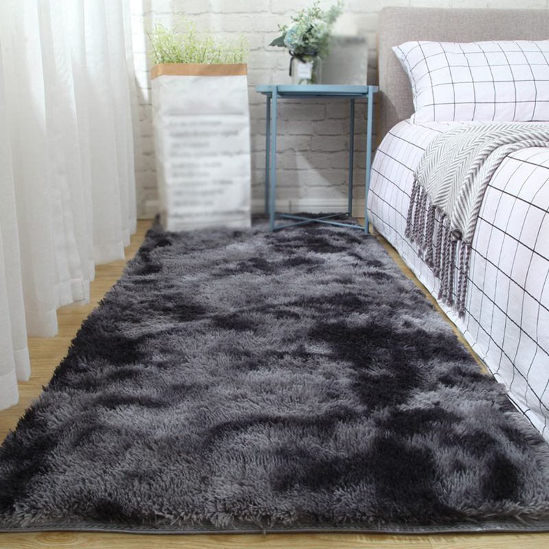 Creative Tie-dyed Rug Funky Shag Indoor Carpet Polyester Non-Slip Backing Rug for Home Decoration