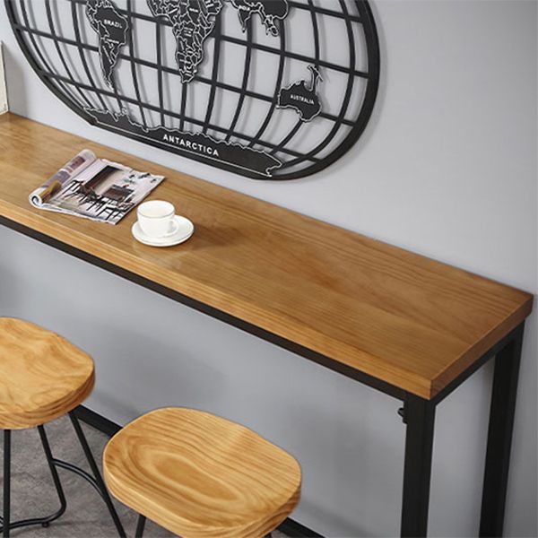 Industrial 1/4/6 Pieces Bar Table Set Rectangle Pine Wood Counter Table with High Stools