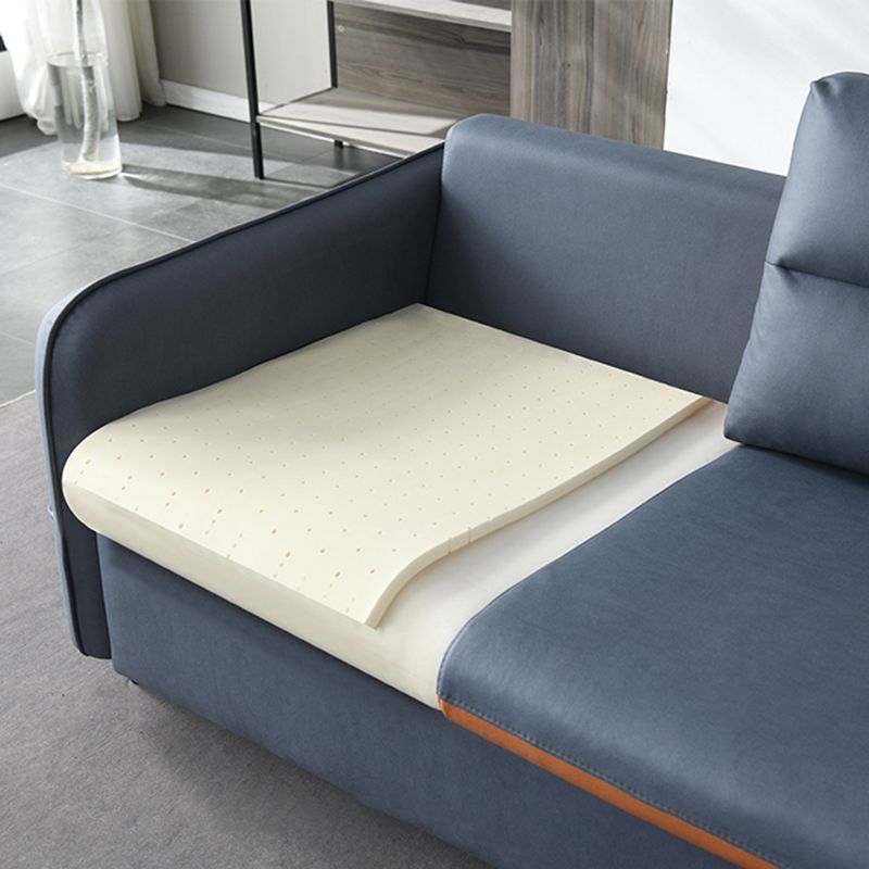 102.36"D x 62.99"W x 29.53"H Fabric Cushions Square Arm Sofa with Storage