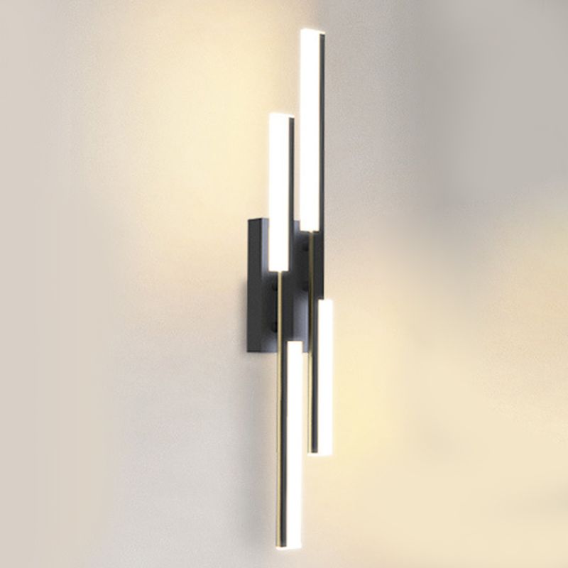 Metal Linear Shape Wall Lighting Modern Style Multi Lights Wall Mounted Light Fixture