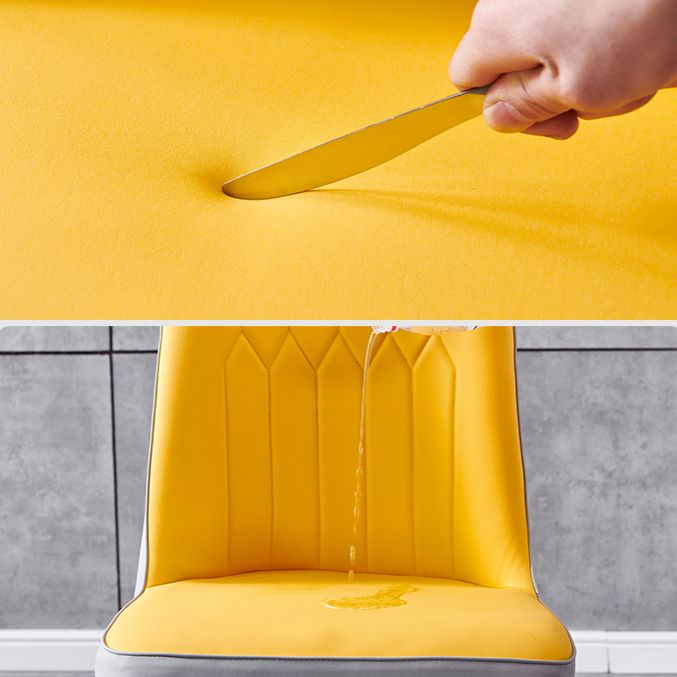 Silla sin brazos de comedor de metal Glam Parsons, silla individual para restaurante