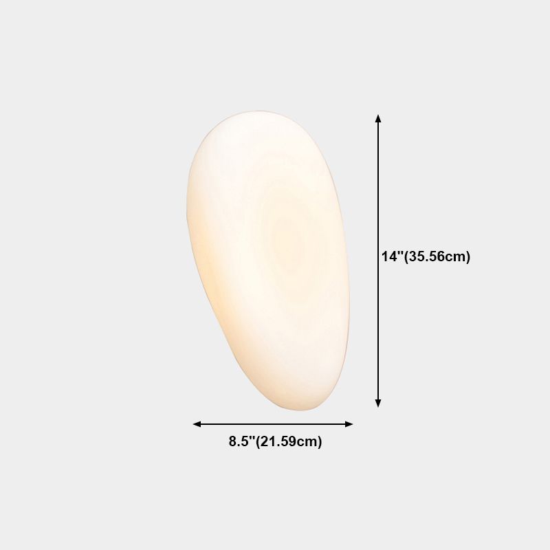 Nordic Glass Pebble Wall Sconce Living Room Background LED Wall Light Fixture