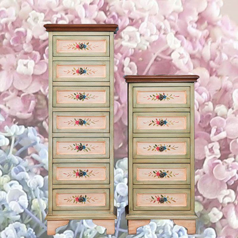Traditional Vertical Home Chest Wooden Storage Chest with Drawers