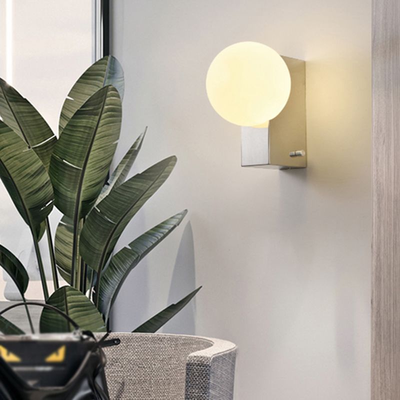 Metal Wall Lamp Modern 1 Light Wall Mounted Lighting for Bedroom