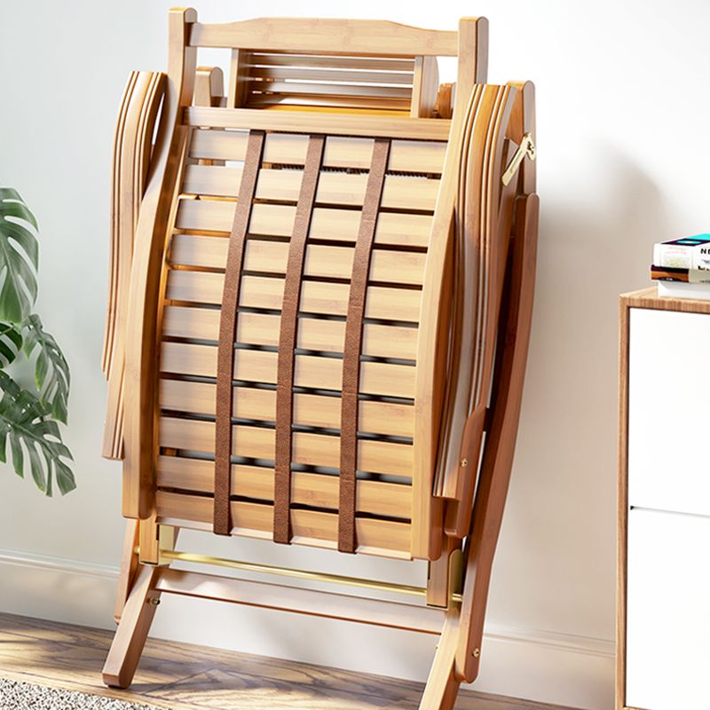 Mid-Century Modern Rocking Chair Bamboo Upholstered Tufted Solid Color Porch Rocking Chair