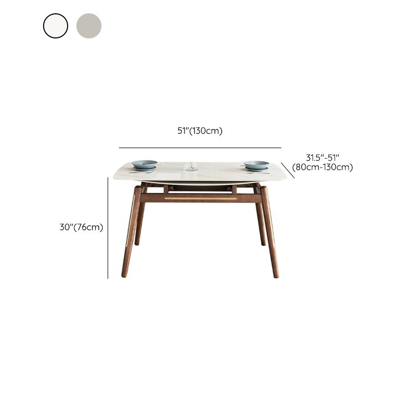 Modern Dining Round Table Sintered Stone Table with 4 Legs for Home