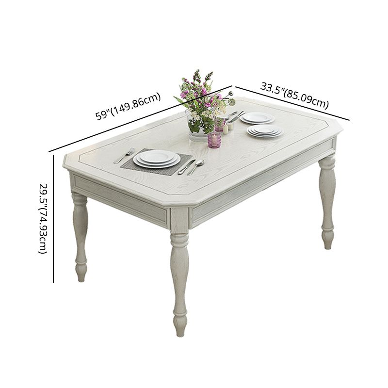 Traditional Solid Wood Dining Set Standard Height with 4 Legs Base Dining Room Set