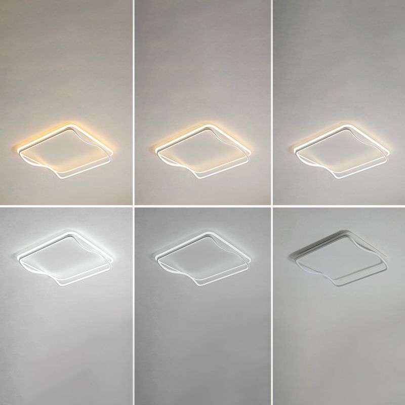 Fixation de la lumière du Square Fixtures de lumière Acrylique Simplicité moderne Simplicité-Fixation du Mont Light pour la chambre