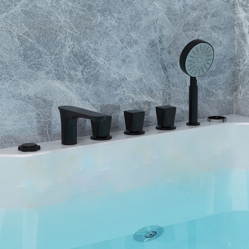 Modern Acrylic Soaking/Whirlpool Bathtub Rectangle Back to Wall Bathtub