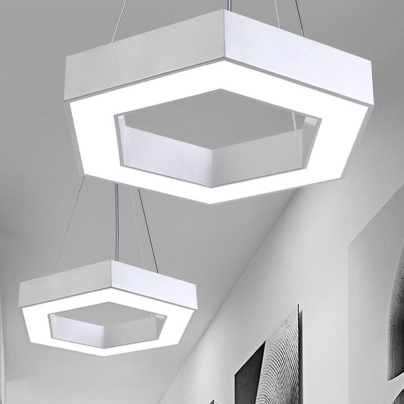 Green/Blue/Red Honeycomb Pendant Lighting Contemporary Led Metal Ceiling Lamp in White/Warm/Natural Light