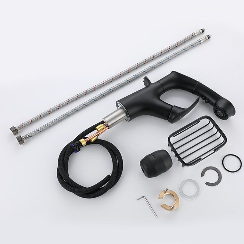 Industrial Sink Faucet Solid Color Centerset Bathroom Sink Faucet with Drain Assembly