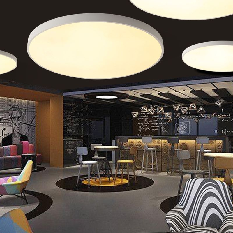 Modern Circular Ceiling Mount Light Fixture Metal Flush Mount Ceiling Lighting Fixture for Office