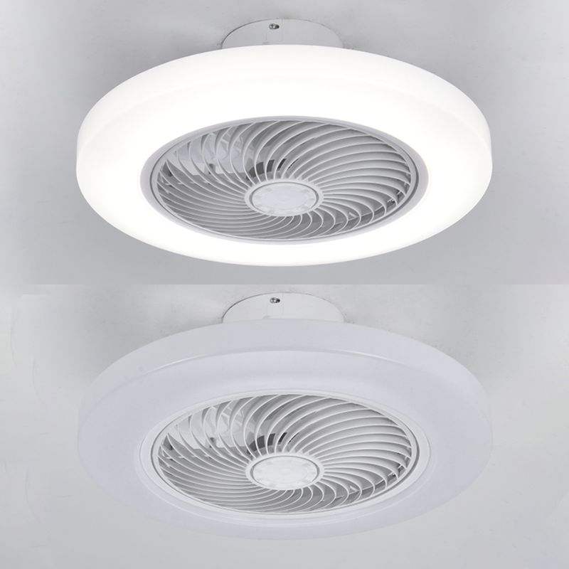 Gerade geschnittene runde Lüfterlampe Einfachheit Acryl-Esszimmer LED Semi Flush Light