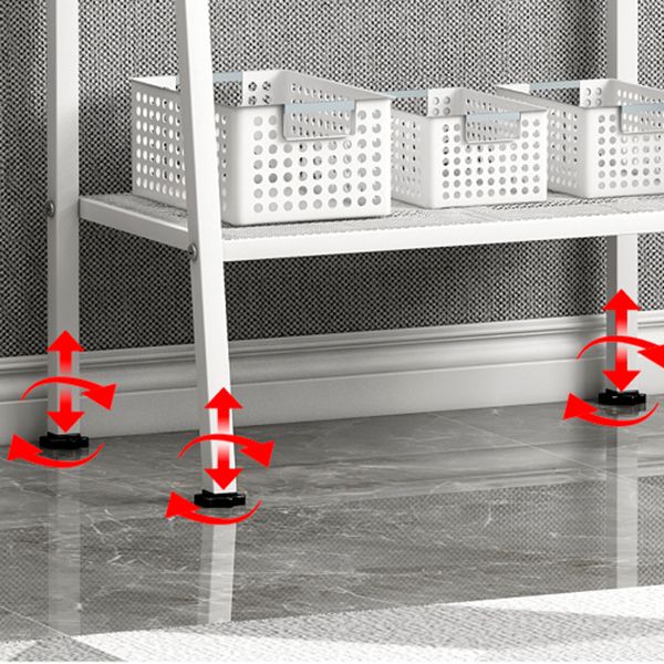 Modern Style Ladder Bookshelf Open Back Metal Bookcase for Home