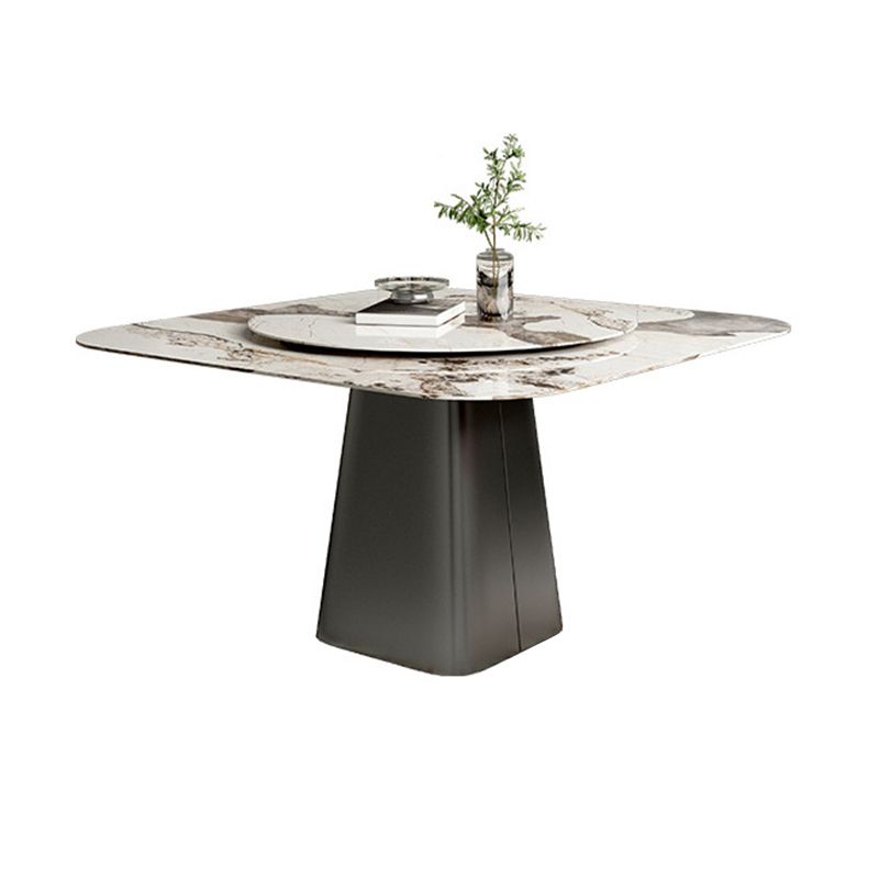 Contemporary Sintered Stone Table Square Table Set 1/3/5 Pieces Dining Set