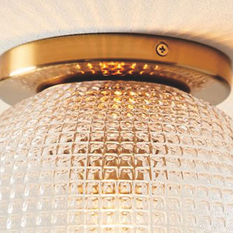 Glass Global Ceiling Flush Mount Light Nordic Style Gold Ceiling Light